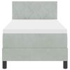 vidaXL Postelja z vzmetnico z vzmetnico Svetlo siva 80 x 200 cm Žamet