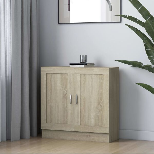 vidaXL Knjižna omara sonoma hrast 82,5x30,5x80 cm iverna plošča