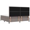 vidaXL Postelja z vzmetnico z vzmetnico Taupe 200 x 200 cm blago
