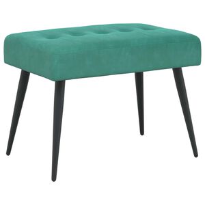 vidaXL Klop s gumbnim oblazinjenjem Turkizna 60 x 40 x 45 cm Žamet