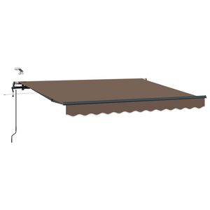 vidaXL Vlečna tenda Taupe 500 &times; 350 cm Poliester