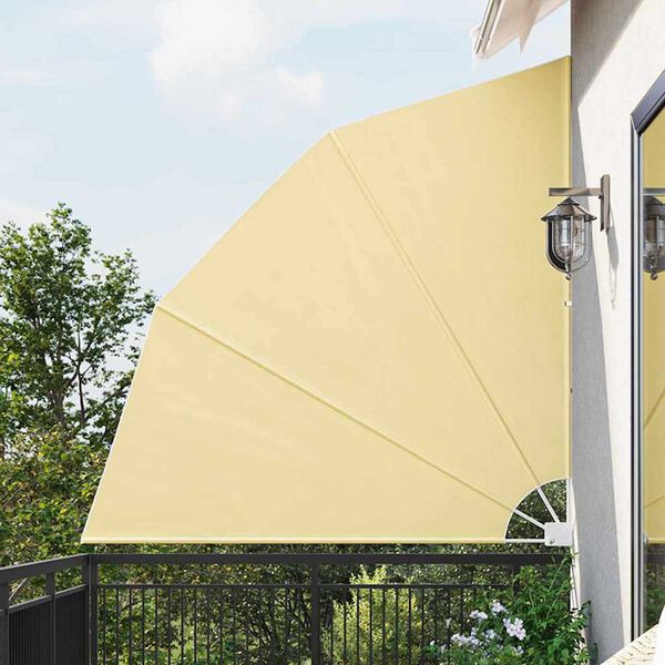 vidaXL Zaslon za zasebnost na balkonu Peščena 210 x 210 cm Poliester