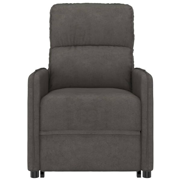 vidaXL Masažni stol s funkcijo vstajanja temno siva mikrovlakna