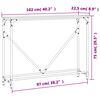 vidaXL Konzolna mizica rjav hrast 102x22,5x75 cm inženirski les
