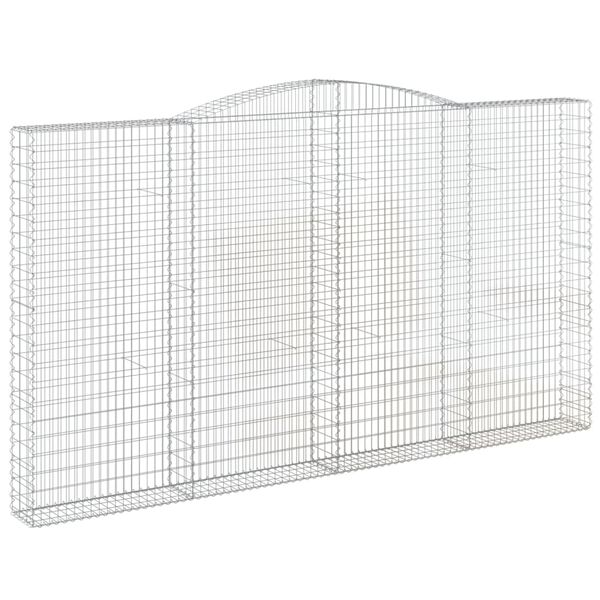 vidaXL Obokane gabion ko&scaron;are 4 kosa 400x30x220/240 cm pocinkano železo