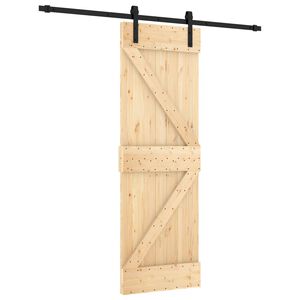 vidaXL Drsna vrata 70 x 210 cm Masiven borov les (neobdelan)