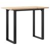 vidaXL Jedilna miza O okvir 100x50x75,5 cm trdna borovina jeklo