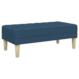 vidaXL klop z blazino Modra 113 x 57 x 39 cm blago