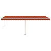 vidaXL Prostostoječa avtomatska tenda 600x350 cm oranžna/rjava