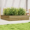 vidaXL Vrtno cvetlično korito 110x110x23 cm impregnirana borovina
