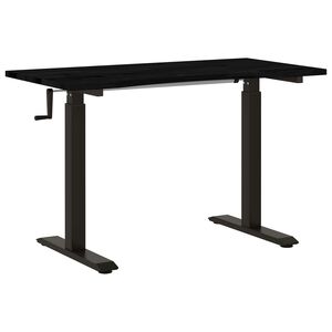 vidaXL Miza Črna in Temno Rjava 120 x 60 cm Masivno hrastovo les
