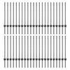 vidaXL Steber ograje. 44 pcs Siva 120 cm Jeklo
