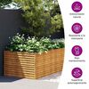 vidaXL Vrtna visoka greda 479x100x69 cm corten jeklo