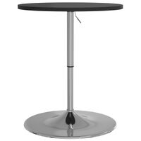 vidaXL Barska miza črna 60x60x90 cm inženirski les in kromirano jeklo