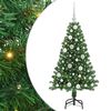 vidaXL Umestno božično drevo Zelena 120 cm PVC, jeklo in plastika
