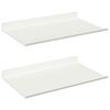 vidaXL Ležeča polica 2 kos Bela 30 x 18 x 2,5 cm Jeklo