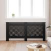 vidaXL Pokrov za radiator črn 172x19x81,5 cm mediapan
