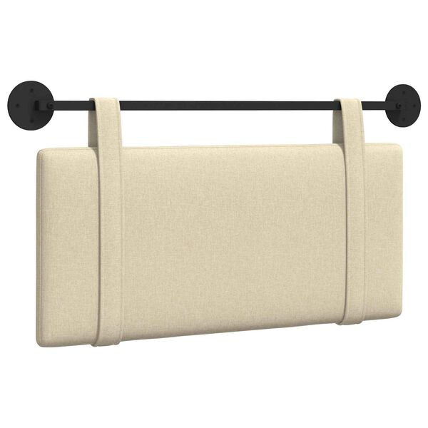 vidaXL Visoki naslon za glavo Enobarvno krema 100 x 55 x 5 cm blago