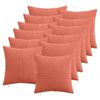 vidaXL Prevleka za blazino 12 pcs ALMELO Rdeče oranžna 50 x 50 cm