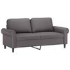 vidaXL Dvosed siv 140 cm umetno usnje