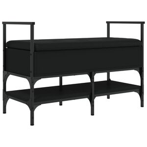 vidaXL Klop za čevlje črna 85,5x42x57,5 cm inženirski les