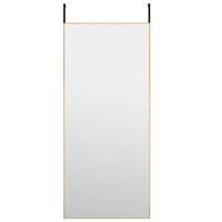 vidaXL Ogledalo za vrata zlato 40x100 cm steklo in aluminij