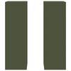 vidaXL Stojalo za rastline 2 pcs Olivno zelena 24 x 24 x 75 cm Jeklo