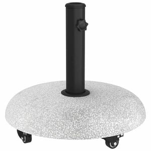 vidaXL Podstavek za senčnik 21 kg Svetlo siva Beton Okrogla