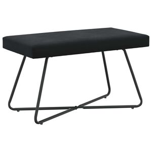 vidaXL klop Črna 80 x 40 x 45 cm Žamet