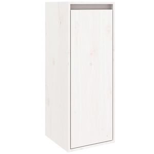 vidaXL Stenska omarica bela 30x30x80 cm trdna borovina