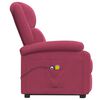 vidaXL Masažni stol s funkcijo vstajanja vinsko rdeč žamet