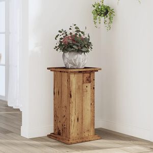 vidaXL Stojalo za rastline starinski les 33x33x60 cm inž. les