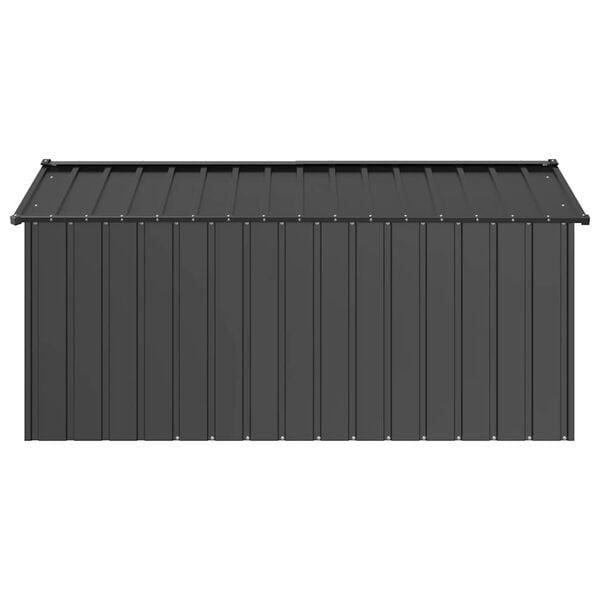 vidaXL Pasja hiša s streho 114x202x101 cm Pocinkano jeklo