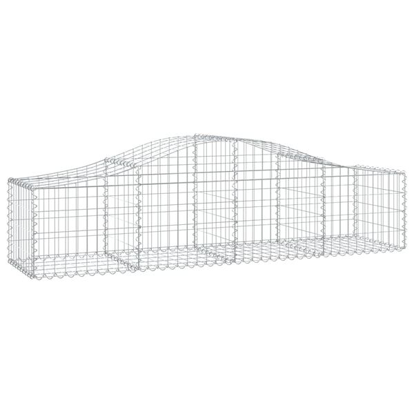 vidaXL Obokane gabion košare 8 kosov 200x50x40/60 cm pocinkano železo