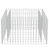 vidaXL Visoka greda gabion pocinkano jeklo 90x90x50 cm