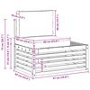 vidaXL Zunanji konec kavča Naravna 91 x 63 x 73 cm Masiven les akacije
