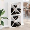 vidaXL Stojalo za vino 2 pcs Bela 62 x 25 x 62 cm Masivno borovo les
