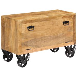 vidaXL Omarica za čevlje iz trdnega mangovega lesa 86x35x55 cm