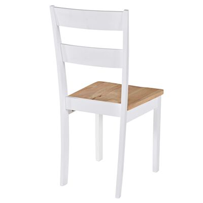 vidaXL Jedilni stoli 4 kosi beli trden kavčukovec