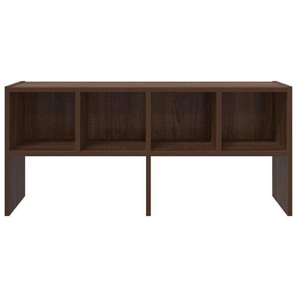 vidaXL Regal za čevlje zložljiva rjavi hrast 89,5x30x40 cm