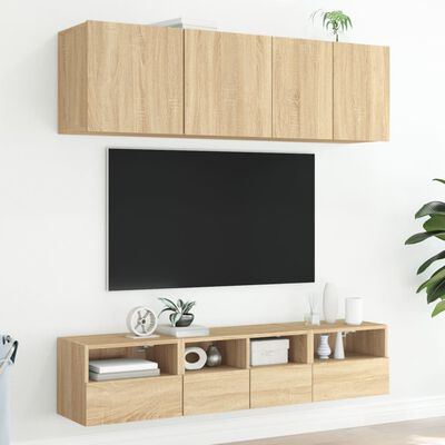 vidaXL Stenska TV omarica sonoma hrast 40x30x30 cm iverna plošča