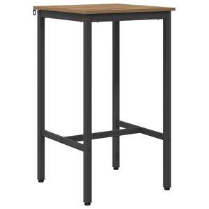 vidaXL Barska miza 52 x 52 x 90 cm Inženirski les Artisan hrast