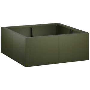 vidaXL Zadrževanje stene 4 kos 100 x 100 x 30 cm Jeklo Olivno zelena