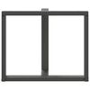 vidaXL Noge za jedilno mizo v obliki črke T, 2 kosa, antracitne, 90x35x(72-73) cm, jeklo