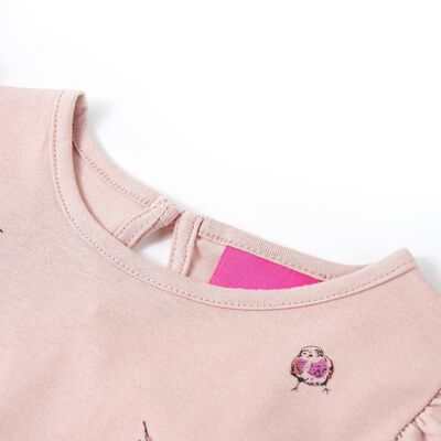 Otroška majica z dolgimi rokavi roza 92