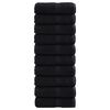 vidaXL Premium brisače za goste SOLUND 10 kosov črne 30x50 cm 600 g/m&sup2;