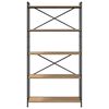 vidaXL Knjižna polica Umetni hrast 80 x 30 x 155 cm Konstruiran les