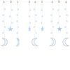 vidaXL Okrasne lučke zvezde in lune z daljincem 138 LED hladno bele