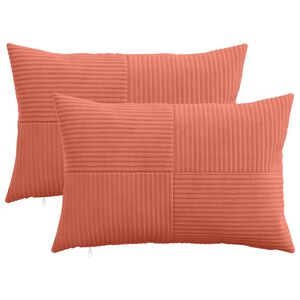 vidaXL Prevleka za blazino 2 pcs ALMELO Rdeče oranžna 30 x 50 cm