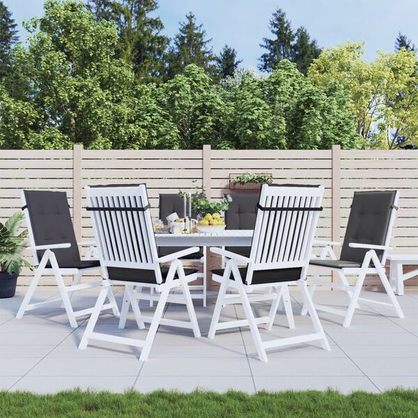 vidaXL Blazina za stol 6 kosov melanž antracit 120x50x4 cm blago